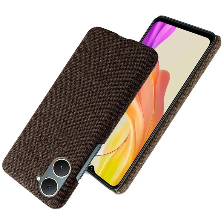 For vivo Y03 Case Drop Protection Cloth+PC Phone Shell