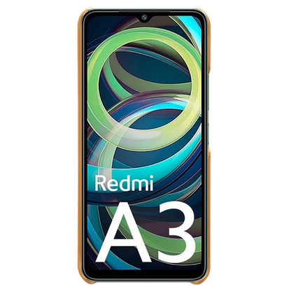 For Xiaomi Redmi A3 / Poco C61 4G Case Calf Texture Leather Coated PC Shell Slim Cover