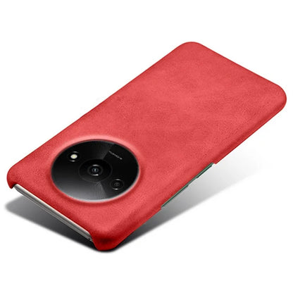 For Xiaomi Redmi A3 / Poco C61 4G Case Calf Texture Leather Coated PC Shell Slim Cover