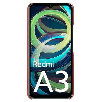 For Xiaomi Redmi A3 / Poco C61 4G Case Calf Texture Leather Coated PC Shell Slim Cover