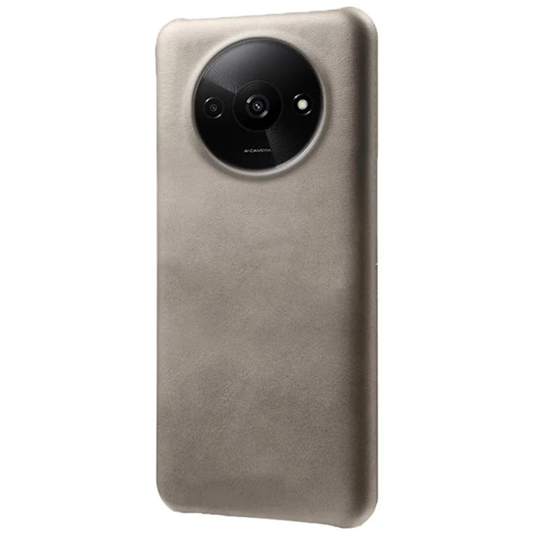 For Xiaomi Redmi A3 / Poco C61 4G Case Calf Texture Leather Coated PC Shell Slim Cover