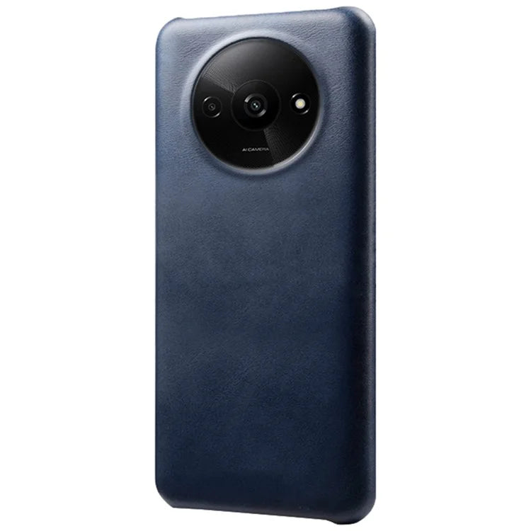 For Xiaomi Redmi A3 / Poco C61 4G Case Calf Texture Leather Coated PC Shell Slim Cover