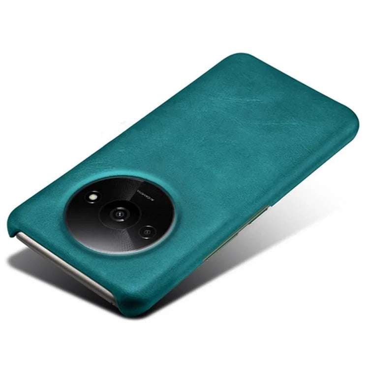 For Xiaomi Redmi A3 / Poco C61 4G Case Calf Texture Leather Coated PC Shell Slim Cover