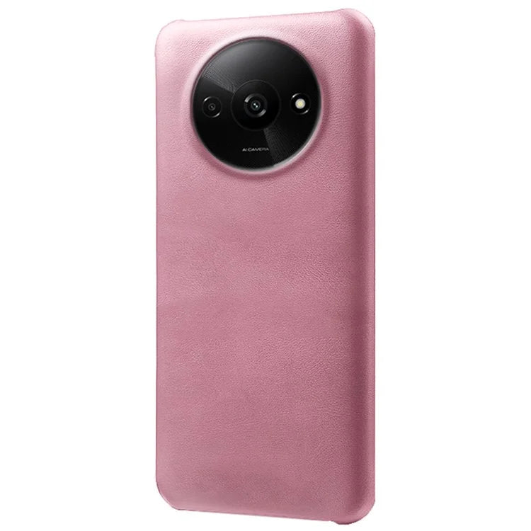 For Xiaomi Redmi A3 / Poco C61 4G Case Calf Texture Leather Coated PC Shell Slim Cover