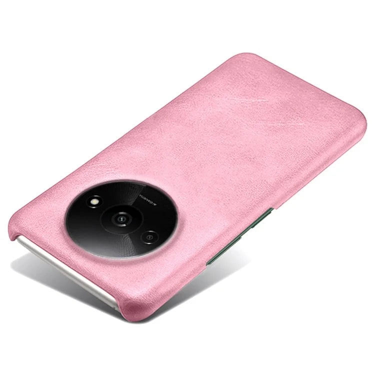 For Xiaomi Redmi A3 / Poco C61 4G Case Calf Texture Leather Coated PC Shell Slim Cover
