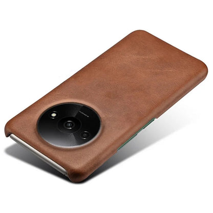 For Xiaomi Redmi A3 / Poco C61 4G Case Calf Texture Leather Coated PC Shell Slim Cover