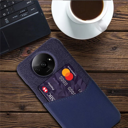 For Xiaomi Redmi A3 / Poco C61 4G Protective Case Card Slot PU+PC Phone Cover