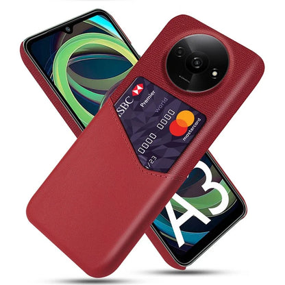 For Xiaomi Redmi A3 / Poco C61 4G Protective Case Card Slot PU+PC Phone Cover