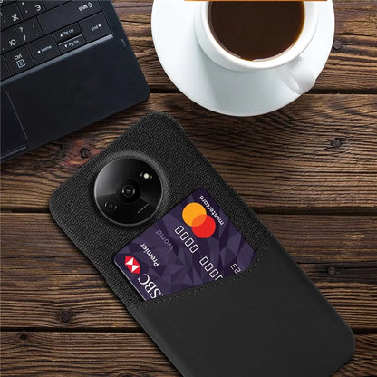 For Xiaomi Redmi A3 / Poco C61 4G Protective Case Card Slot PU+PC Phone Cover