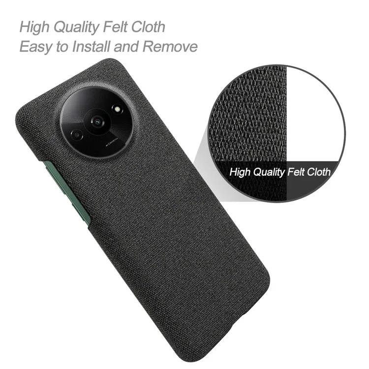 For Xiaomi Redmi A3 / Poco C61 4G Cell Phone Case Cloth+PC Drop-resistant Cover