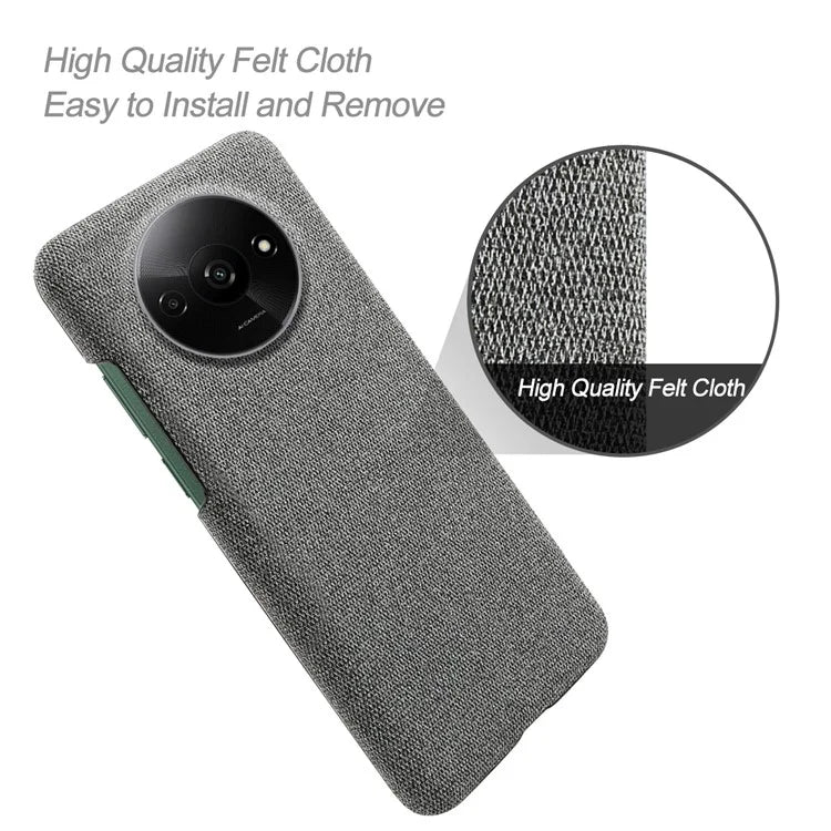 For Xiaomi Redmi A3 / Poco C61 4G Cell Phone Case Cloth+PC Drop-resistant Cover