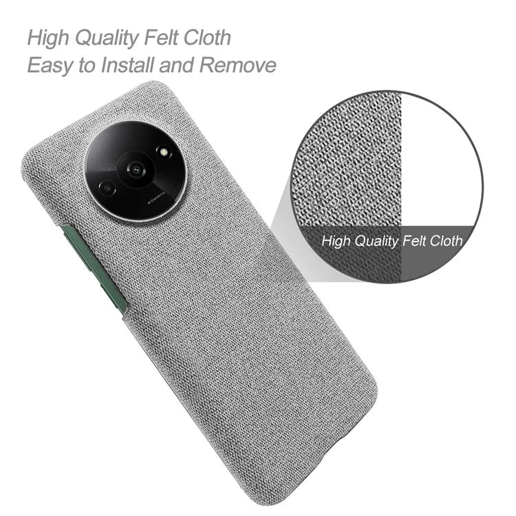 For Xiaomi Redmi A3 / Poco C61 4G Cell Phone Case Cloth+PC Drop-resistant Cover