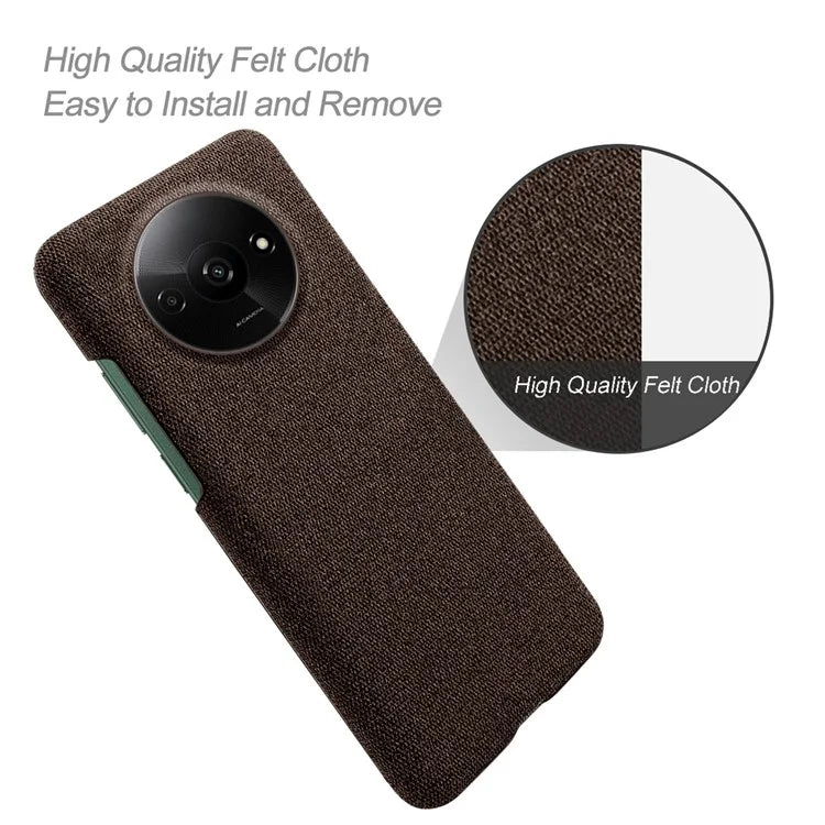 For Xiaomi Redmi A3 / Poco C61 4G Cell Phone Case Cloth+PC Drop-resistant Cover