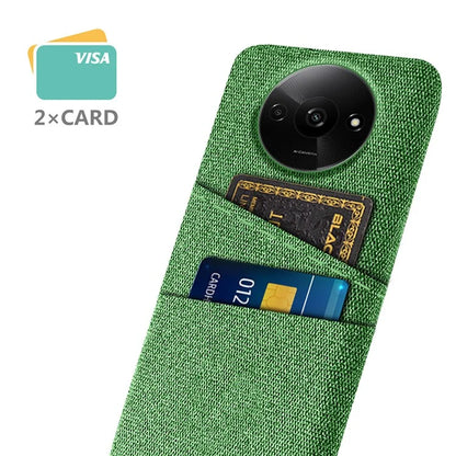 For Xiaomi Redmi A3 / Poco C61 4G Card Holders Case Non-slip Texture Cloth+PC Phone Cover