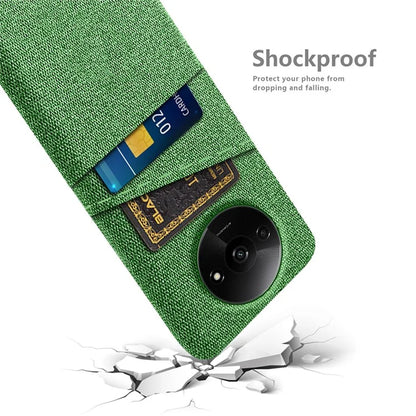 For Xiaomi Redmi A3 / Poco C61 4G Card Holders Case Non-slip Texture Cloth+PC Phone Cover