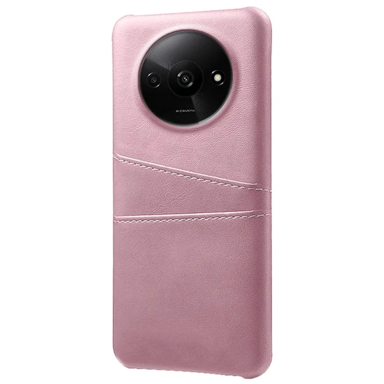 For Xiaomi Redmi A3 / Poco C61 4G Case Card Slots PU Leather Coated PC Hard Phone Cover