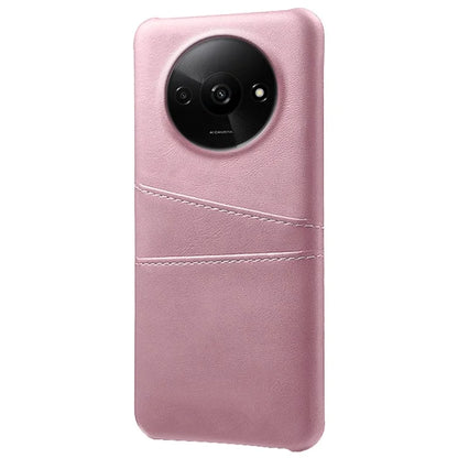 For Xiaomi Redmi A3 / Poco C61 4G Case Card Slots PU Leather Coated PC Hard Phone Cover