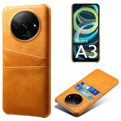 For Xiaomi Redmi A3 / Poco C61 4G Case Card Slots PU Leather Coated PC Hard Phone Cover