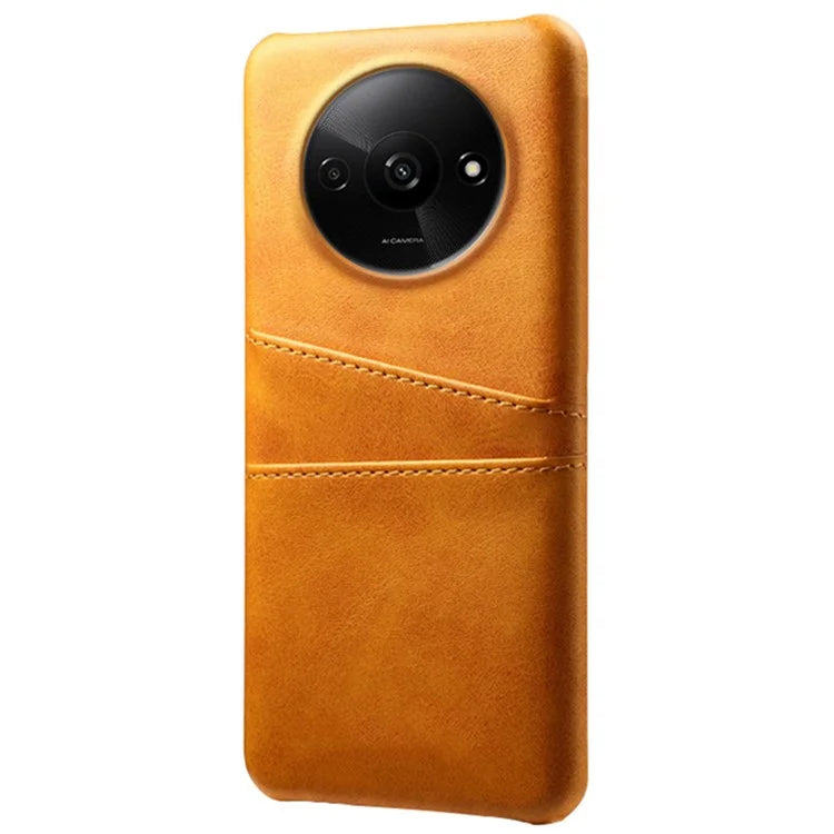 For Xiaomi Redmi A3 / Poco C61 4G Case Card Slots PU Leather Coated PC Hard Phone Cover