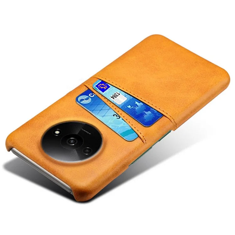 For Xiaomi Redmi A3 / Poco C61 4G Case Card Slots PU Leather Coated PC Hard Phone Cover