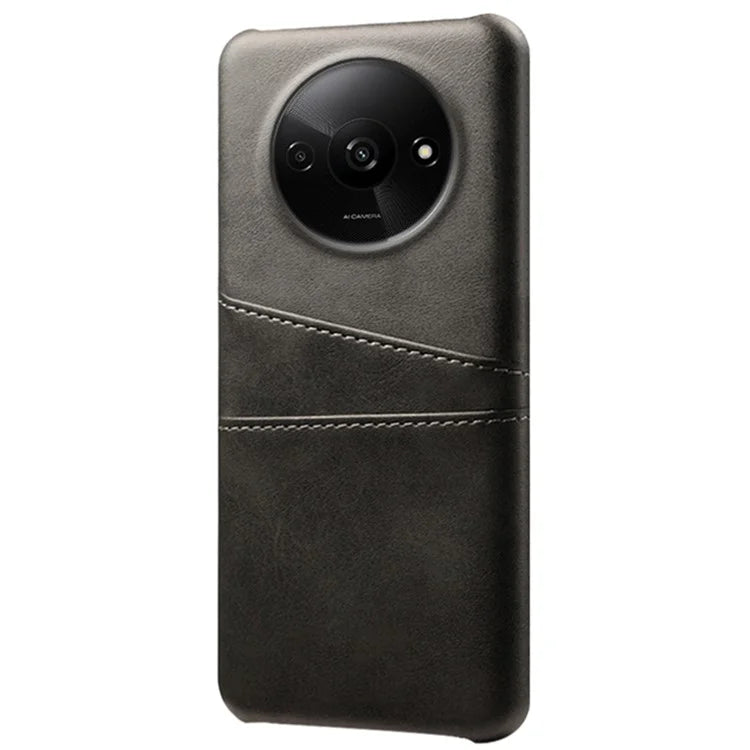 For Xiaomi Redmi A3 / Poco C61 4G Case Card Slots PU Leather Coated PC Hard Phone Cover
