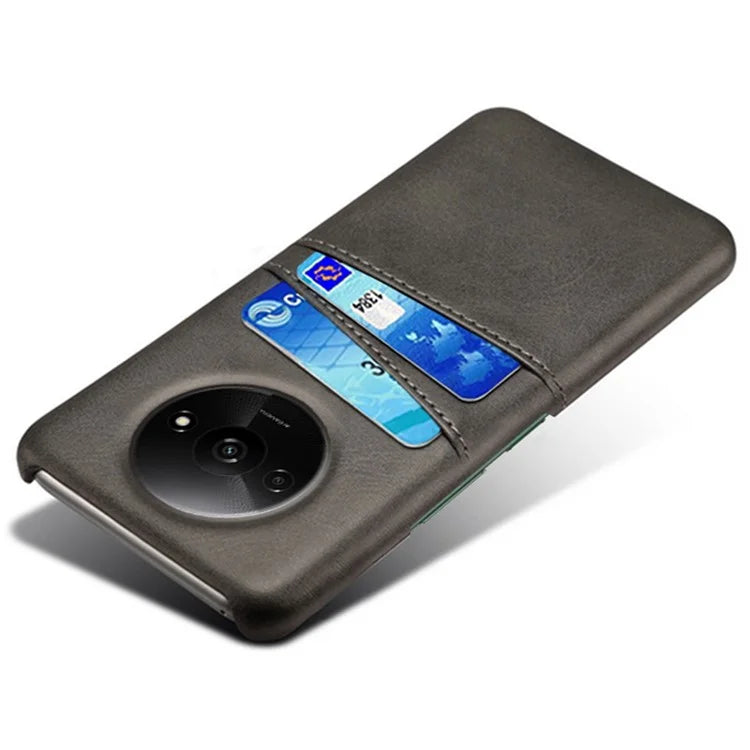 For Xiaomi Redmi A3 / Poco C61 4G Case Card Slots PU Leather Coated PC Hard Phone Cover