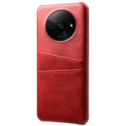 For Xiaomi Redmi A3 / Poco C61 4G Case Card Slots PU Leather Coated PC Hard Phone Cover