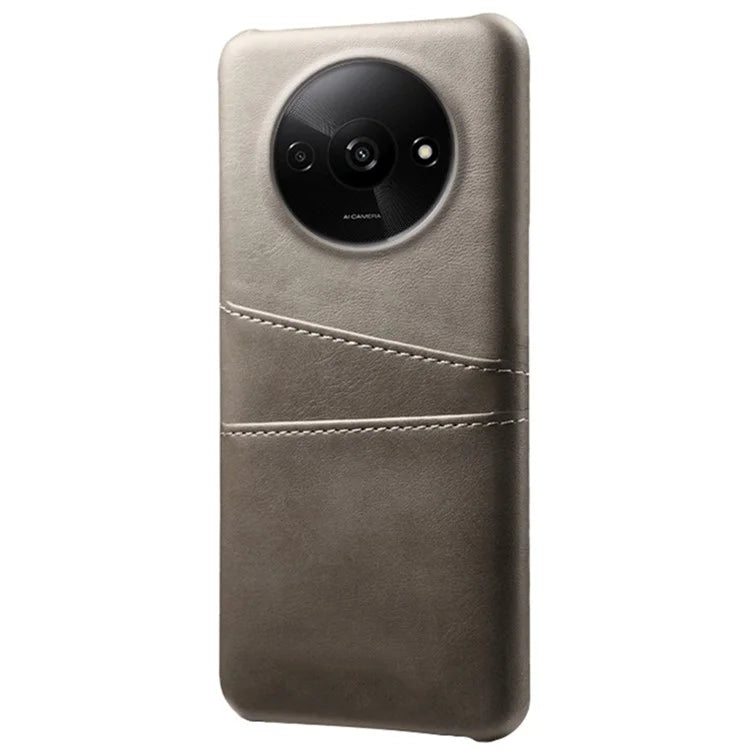 For Xiaomi Redmi A3 / Poco C61 4G Case Card Slots PU Leather Coated PC Hard Phone Cover