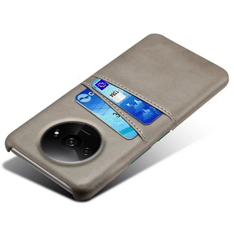 For Xiaomi Redmi A3 / Poco C61 4G Case Card Slots PU Leather Coated PC Hard Phone Cover