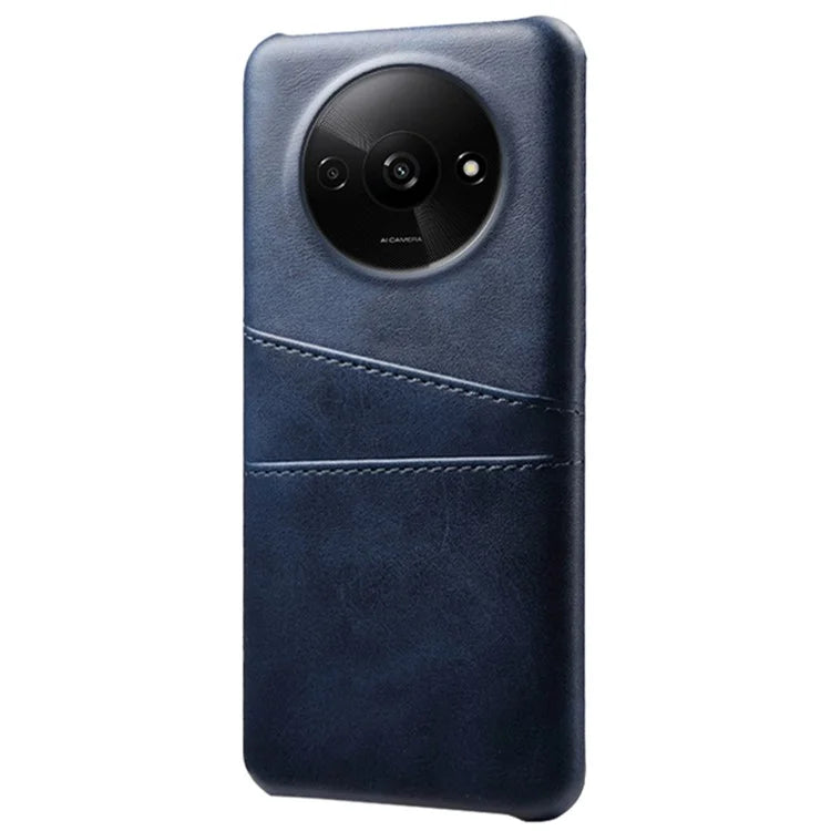 For Xiaomi Redmi A3 / Poco C61 4G Case Card Slots PU Leather Coated PC Hard Phone Cover