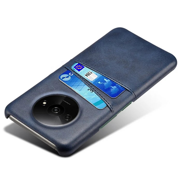 For Xiaomi Redmi A3 / Poco C61 4G Case Card Slots PU Leather Coated PC Hard Phone Cover