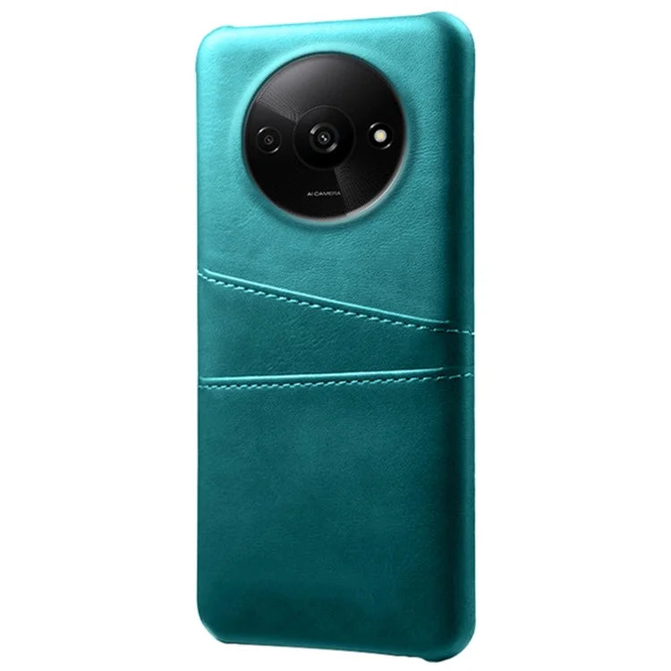 For Xiaomi Redmi A3 / Poco C61 4G Case Card Slots PU Leather Coated PC Hard Phone Cover