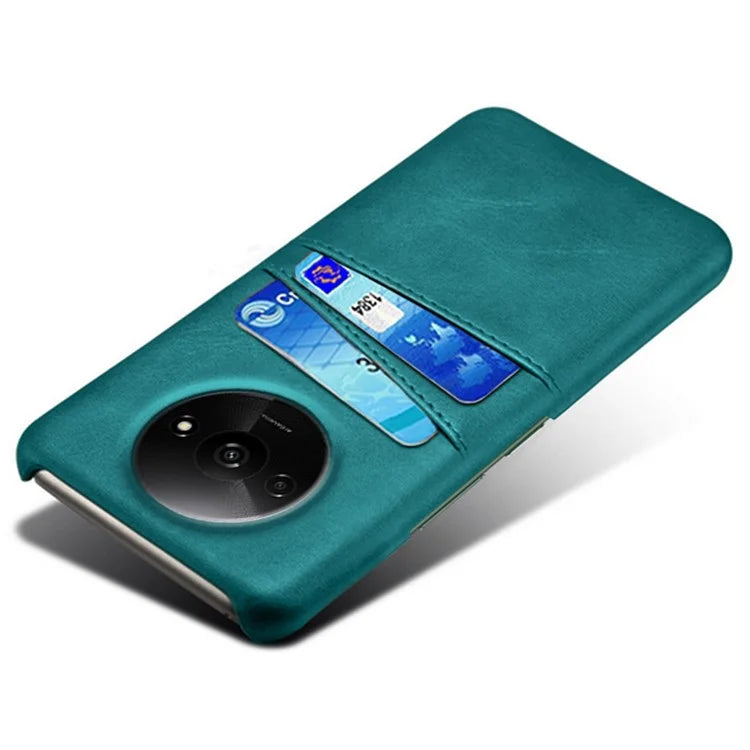 For Xiaomi Redmi A3 / Poco C61 4G Case Card Slots PU Leather Coated PC Hard Phone Cover