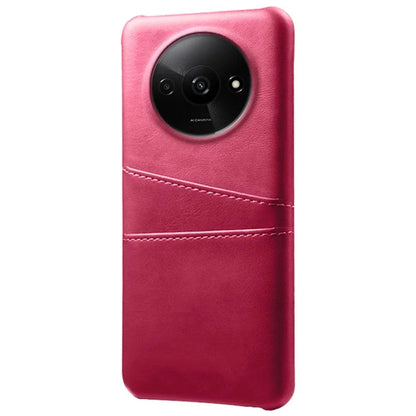 For Xiaomi Redmi A3 / Poco C61 4G Case Card Slots PU Leather Coated PC Hard Phone Cover