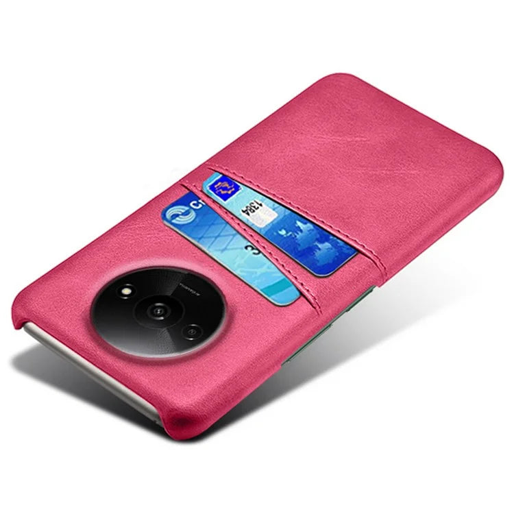 For Xiaomi Redmi A3 / Poco C61 4G Case Card Slots PU Leather Coated PC Hard Phone Cover