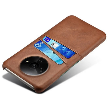 For Xiaomi Redmi A3 / Poco C61 4G Case Card Slots PU Leather Coated PC Hard Phone Cover