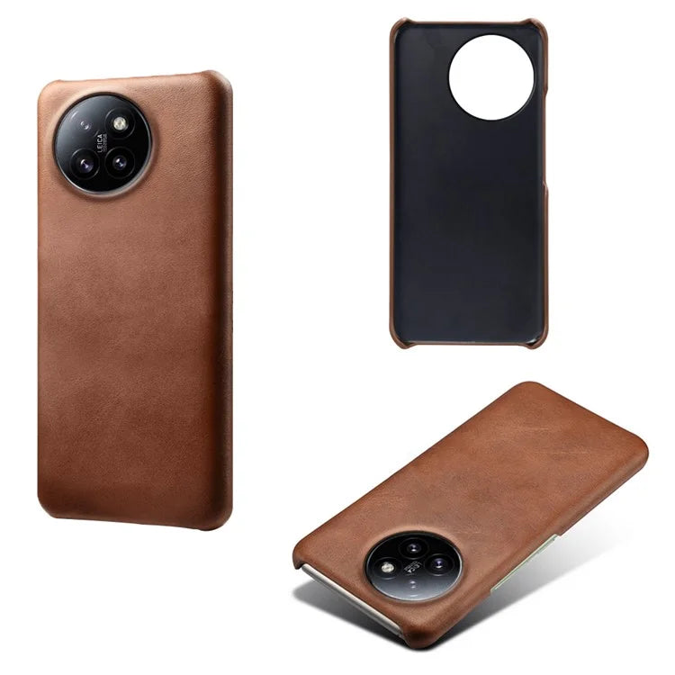 For Xiaomi Civi 4 Pro 5G / 14 Civi 5G Case Leather Coated Hard PC Calf Texture Shockproof Phone Cover