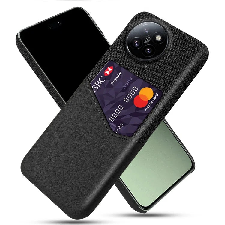 For Xiaomi Civi 4 Pro 5G / 14 Civi 5G Case Leather+PC Cloth Texture Phone Cover with Card Slot