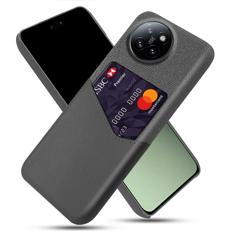 For Xiaomi Civi 4 Pro 5G / 14 Civi 5G Case Leather+PC Cloth Texture Phone Cover with Card Slot