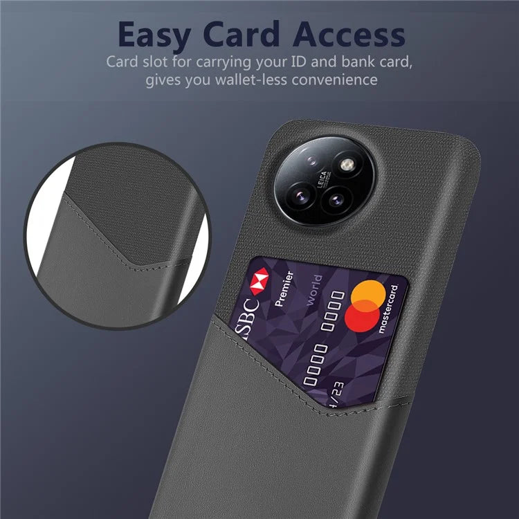 For Xiaomi Civi 4 Pro 5G / 14 Civi 5G Case Leather+PC Cloth Texture Phone Cover with Card Slot