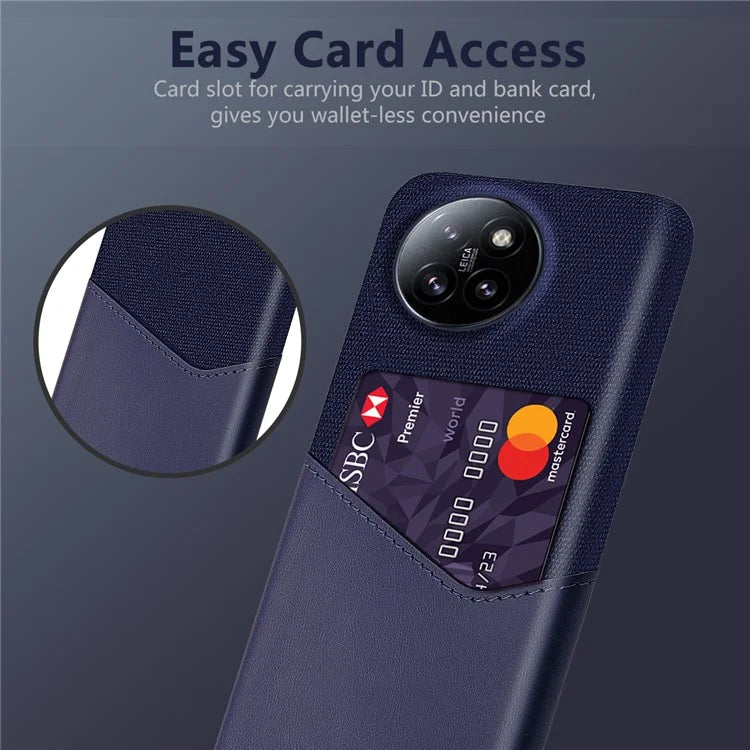 For Xiaomi Civi 4 Pro 5G / 14 Civi 5G Case Leather+PC Cloth Texture Phone Cover with Card Slot