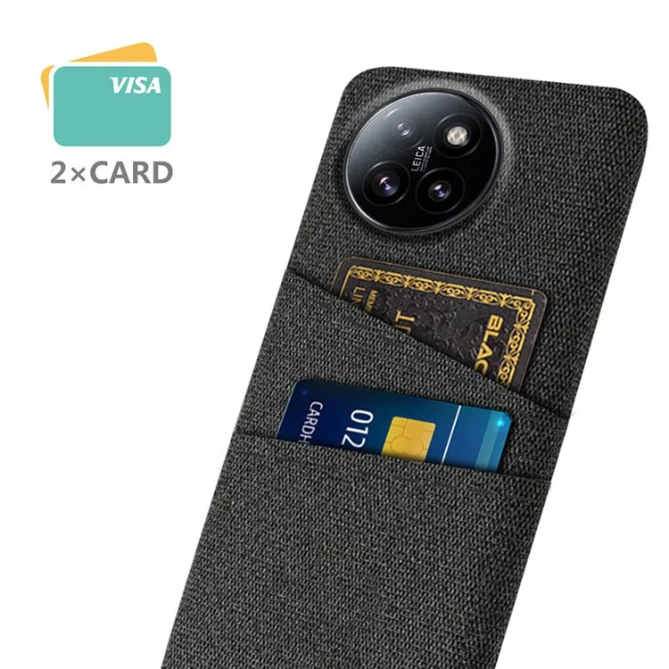 For Xiaomi Civi 4 Pro 5G / 14 Civi 5G Case Dual Card Slots Cloth Texture Hard PC Phone Cover