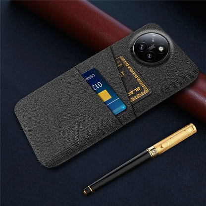 For Xiaomi Civi 4 Pro 5G / 14 Civi 5G Case Dual Card Slots Cloth Texture Hard PC Phone Cover