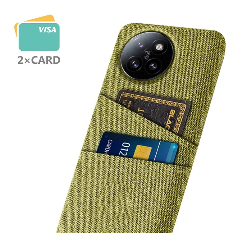 For Xiaomi Civi 4 Pro 5G / 14 Civi 5G Case Dual Card Slots Cloth Texture Hard PC Phone Cover