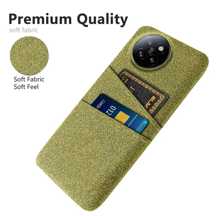 For Xiaomi Civi 4 Pro 5G / 14 Civi 5G Case Dual Card Slots Cloth Texture Hard PC Phone Cover