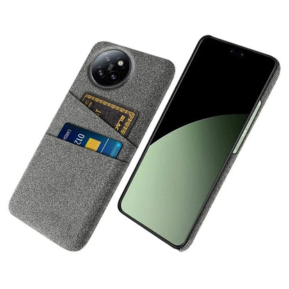 For Xiaomi Civi 4 Pro 5G / 14 Civi 5G Case Dual Card Slots Cloth Texture Hard PC Phone Cover