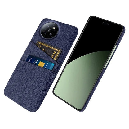 For Xiaomi Civi 4 Pro 5G / 14 Civi 5G Case Dual Card Slots Cloth Texture Hard PC Phone Cover