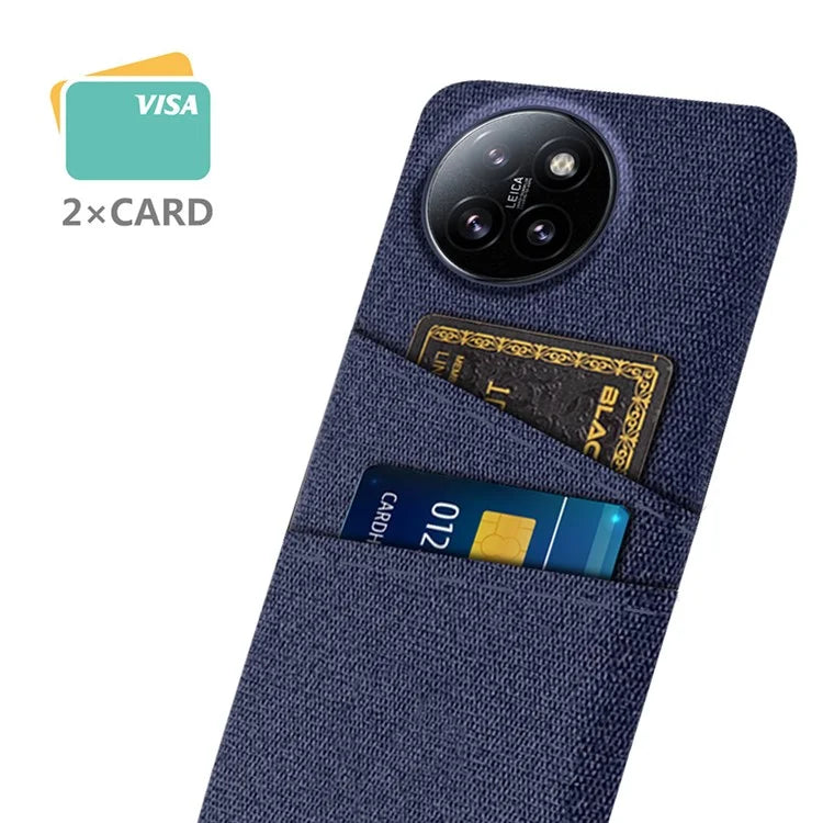 For Xiaomi Civi 4 Pro 5G / 14 Civi 5G Case Dual Card Slots Cloth Texture Hard PC Phone Cover