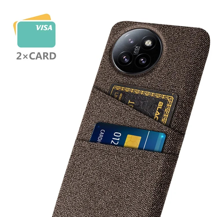 For Xiaomi Civi 4 Pro 5G / 14 Civi 5G Case Dual Card Slots Cloth Texture Hard PC Phone Cover