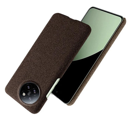 For Xiaomi Civi 4 Pro 5G / 14 Civi 5G Shockproof Case Solid Color Fabric Cloth+PC Phone Cover